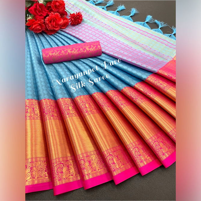 Aab Narayanpet Fancy Fancy Festive Wear Wholesale Sarees